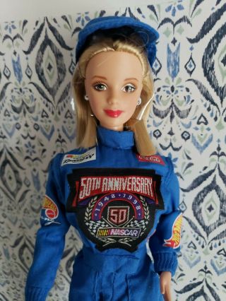 Mattel Vintage 1998 Collector Nascar Blonde Barbie Fashion Doll