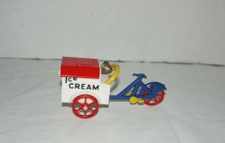 Rare Ideal Ice Cream Delivery Bicycle Cart Vintage Dollhouse Furniture Renwal
