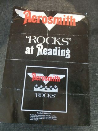 Aerosmith Reading Rock Festival 1977 Rare Double Sided Flyer