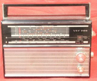 Vef - 206 Am Lw Mw 6x Sw 1988 Vintage Transistor Radio Rare Ussr