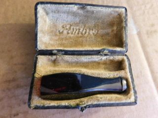 Antique Amber Red Ambro Cigar Holder In Case