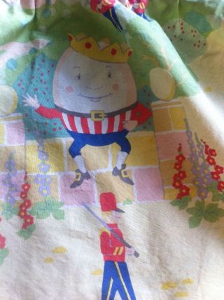 Laura Ashley Mother & Child Humpty Dumpty Crib Skirt Dust Ruffle Rare Neutral