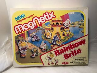 Rare Vintage 1983 Hallmark Cards Inc Rainbow Brite Magnetix Game Board