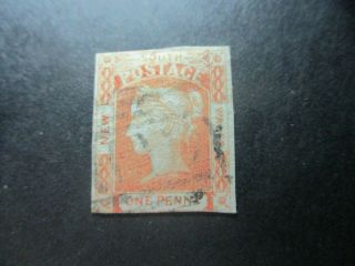 Nsw Stamps: 1d Orange Laureates Imperf - Rare (g39)