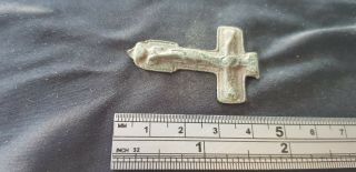 Very rare Post Medieval bronze Crucifix in uncleaned con.  UK find L95z 3