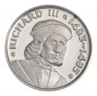 Rare King Richard Iii.  925 Sterling Silver - Round Limited Edition Series 447