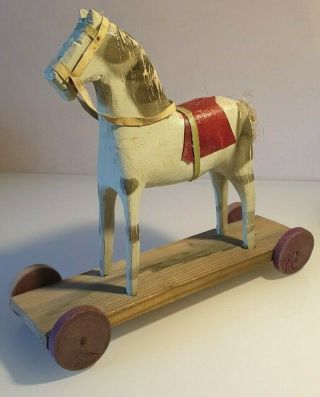 Antique - Wood - Horse - Brio - Sweden - Dala - Horse - Folk - Art.  Very Rare