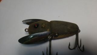 Vintage Heddon Crazy Crawler Fishing Lure Grey Flocked Mouse L@@k