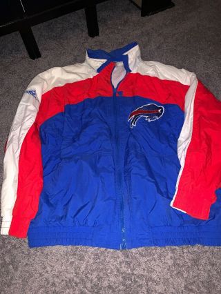 Rare Vintage 90s Buffalo Bills Nfl Team Line Apex One Jacket Xl X - Large 1990s
