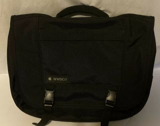 Apple Wwdc 2007 Vintage Computer Bag Black Rare Pockets Wwdc Logo