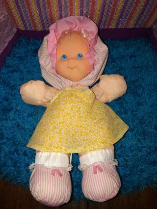 Vguc - Htf - Vntg - Rare - 14” Fisher Price Puffalump Kids Pink Doll W/ Dress