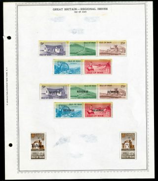 Isle Of Man Stamps Rare Revenues All Nh 3x Sets