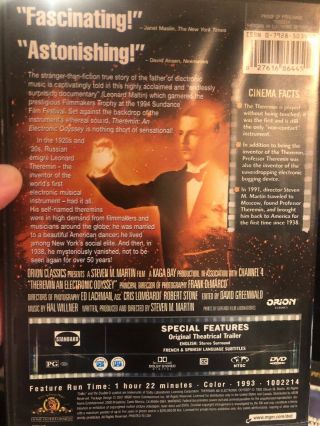 Theremin (DVD,  2001) Out - of - Print•USA•Very Rare Documentary 2