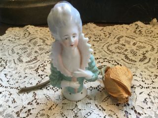 Antique Vintage Germany Bisque Porcelain Marie Antoinette Half Doll