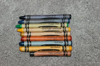 (9) Rare Retired Discontinued Crayola Crayons Binney And Smith