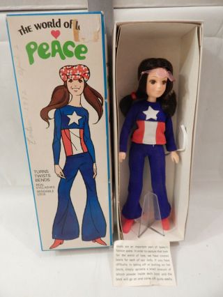 The World Of Love (hippie) " Peace " Vintage 9 " Doll 1971 Hasbro