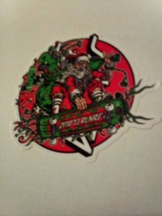 Vtg.  Santa Cruz Claus Christmas Holiday Nos Skateboard Sticker Not Repop Og Rare