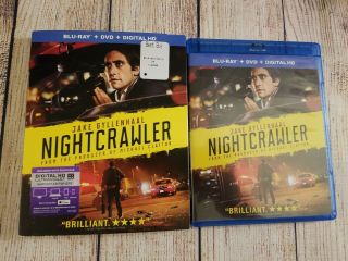 Nightcrawler (blu - Ray,  Dvd,  Digital) W/ Rare Oop Slipcover Thriller Gyllenhaal
