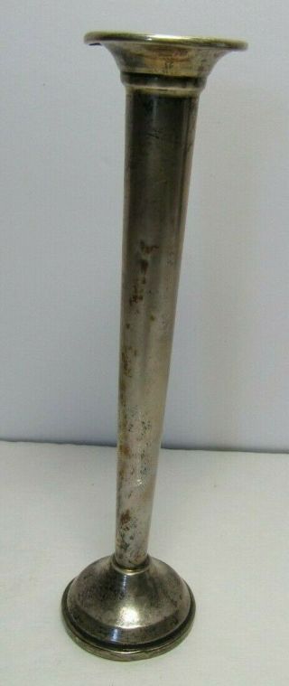 Antique Wallace Sterling Silver Weighted Bud Vase 6.  25 "