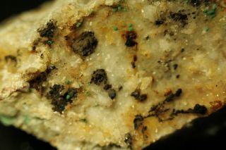 Todorokite Rare Crystals W/ Malachite On Matrix Fine Tn Clara Mine,  Germany