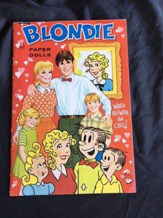 Vtg 1963 Blondie Paper Dolls From Tv Series,  Saalfield,  Uncut