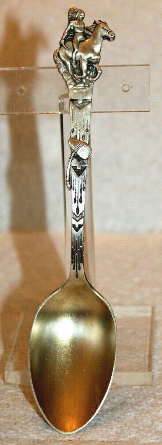 Vtg R L B Sterling Silver Figural Native American Indian Chief 5 - 1/2 " Spoon