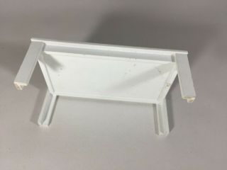 Lundby dollhouse vintage coffee table white plastic with picture top 2