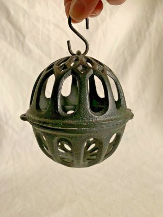 Vintage Antique Rustic Cast Iron Yarn/string Hanging Ball Holder