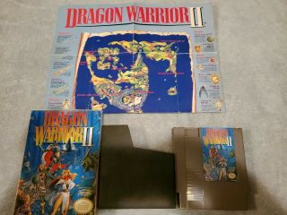 Nintendo Nes Dragon Warrior Ii 2 - Map,  Box Rare
