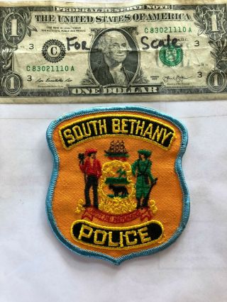 Rare South Bethany Delaware Police Patch Un - Sewn In Great Shape