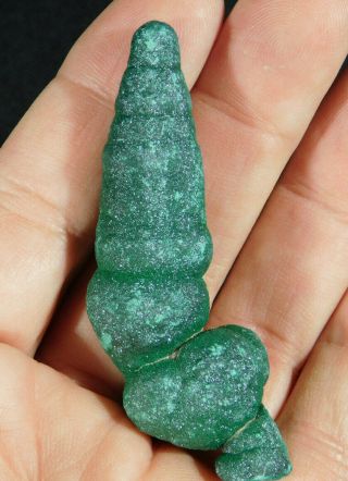 A Small Very Rare And 100 Natural Malachite Stalagmite From The Congo 49.  3gr E