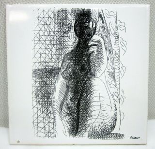 1976 Pablo Picasso Ceramic Tile A Of 7402 " La Femme”