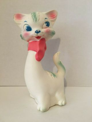 Vintage Edward Mobley Rubber Squeaky Toy Long Neck Cat Htf Rare 1950 