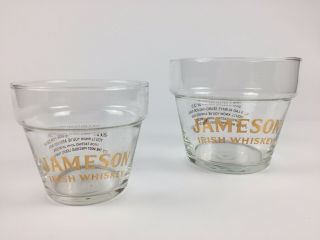 RARE Jameson Irish Whiskey (2) Glass Cup Bowls 2