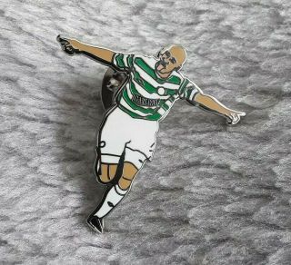 Celtic Fc Memorabilia - Henrik Larsson Pin Badge Rare