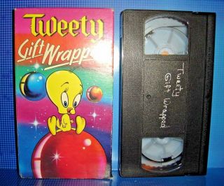 Rare Tweety Bird Vhs Silvester Gift Wrapped & Other Christmas Favorites Cartoons