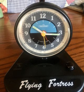 RARE Vintage B - 17G Flying Fortress WWII Bomber Plane /Desk Clock Perfectly 2