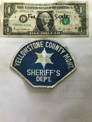 Rare Yellowstone County Montana Police Patch (sheriff 