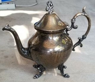 Antique Bsc Birmingham Silver Company Silver On Copper Coffee Tea Pot