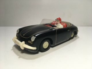 Rare Vintage Tippco Western Germany Tin Litho Friction Porsche 356 Black