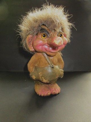 Vintage Nyform Troll Toy 1 Scandinavian Norway Norwegian Figure 6 " Very Old