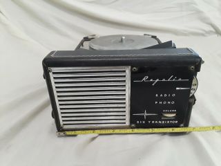 Vintage Ragalia Radio Phono Portable Record Player,  Retro Rare