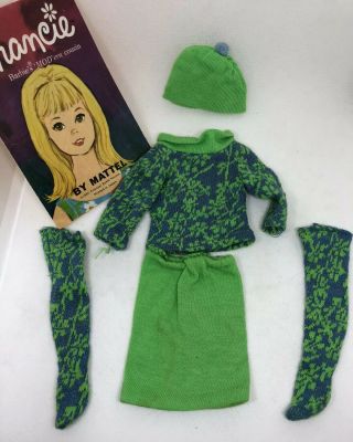 Vintage Barbie 1960s Francie Gad Abouts 1250 Outfit Plus Booklet,