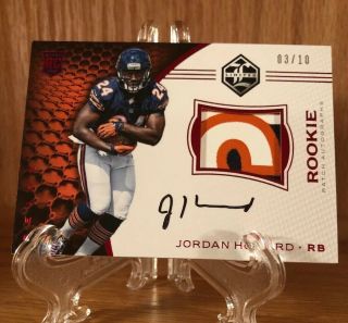 2016 Panini Jordan Howard Rookie Patch Auto.  Very Rare Only 10 Made