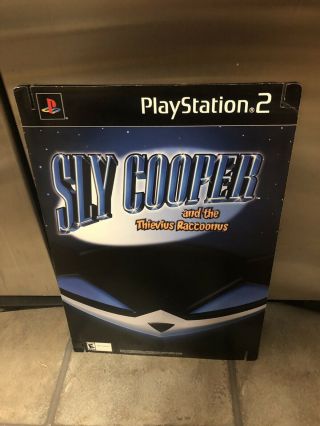 Sly Cooper Ps2 Carboard Promotion Double Sided Advertisment Rare 2