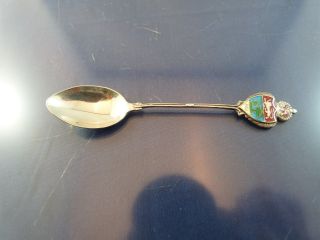 Sterling & Enamel Souvenir Spoon P.  E.  I.  (prince Edward Island) By Mark Rubbed