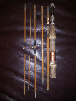 Vintage South Bend Outdoorsman 6 Piece Fishing Trout Fly Rod Rare Pack Rod