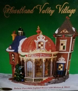 Heartland Valley Christmas Village Lighted & Music House Palace Ballroom Rare