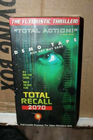 Vintage Total Recall 2070 Demo Vhs Tape Futuristic Thriller Rare