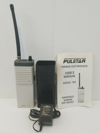 Vtg Pulstar Handheld Marine And Weather Vhf Radio Model 750 Very Rare
